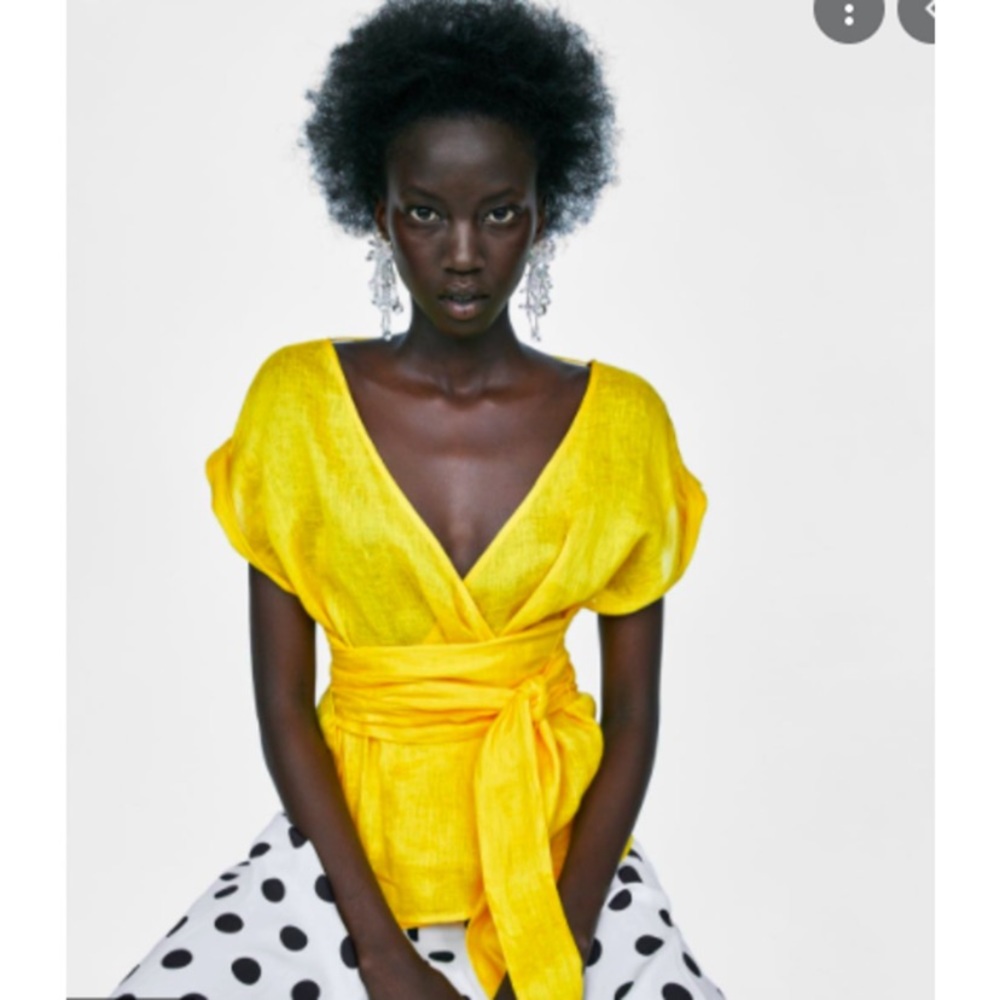 Zara yellow top